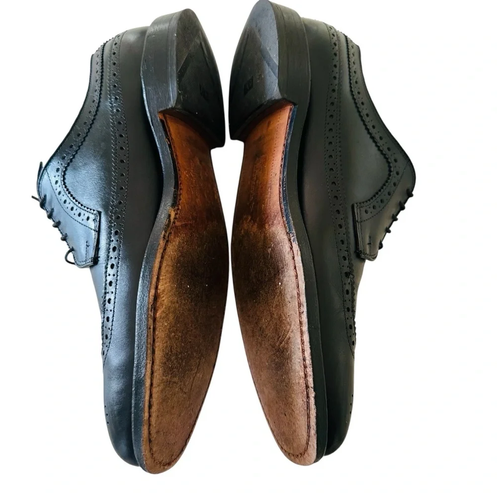 Allen Edmonds Larchmont Oxford Wingtip Black‎ Leather Shoes Size 8